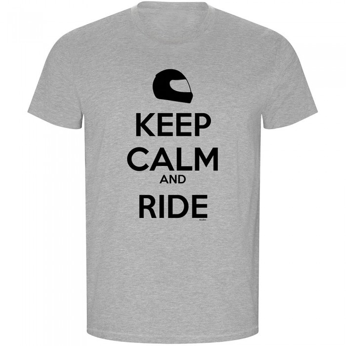 [해외]KRUSKIS Keep Calm And Ride ECO 반팔 티셔츠 9139685075 Heather Grey