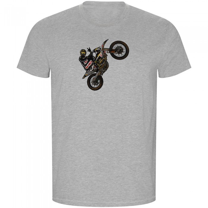 [해외]KRUSKIS Motocross ECO 반팔 티셔츠 9139685113 Heather Grey