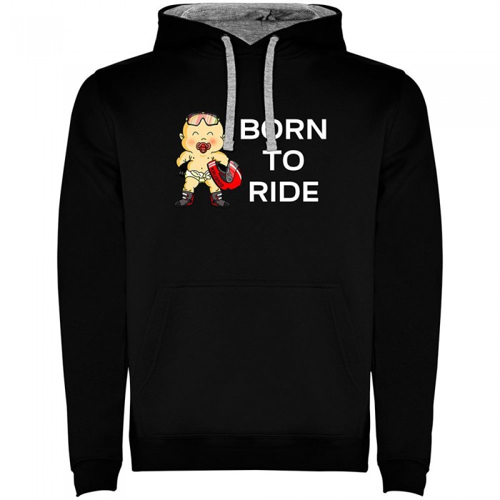 [해외]KRUSKIS Born To Ride Two-Colour 후드티 9139695338 Black / Grey