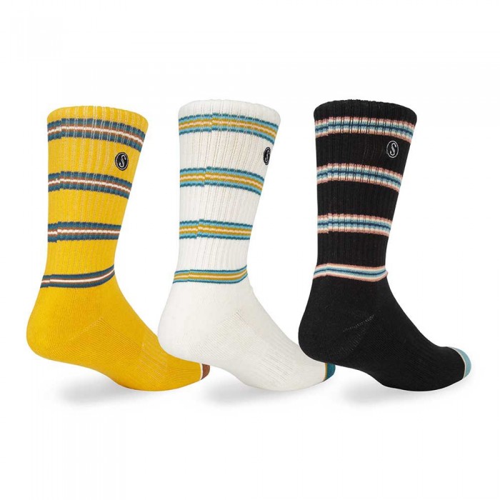 [해외]SALTY CREW Shorebreak Half Socks 3 Pairs 14139450028 Yellow / White / Black