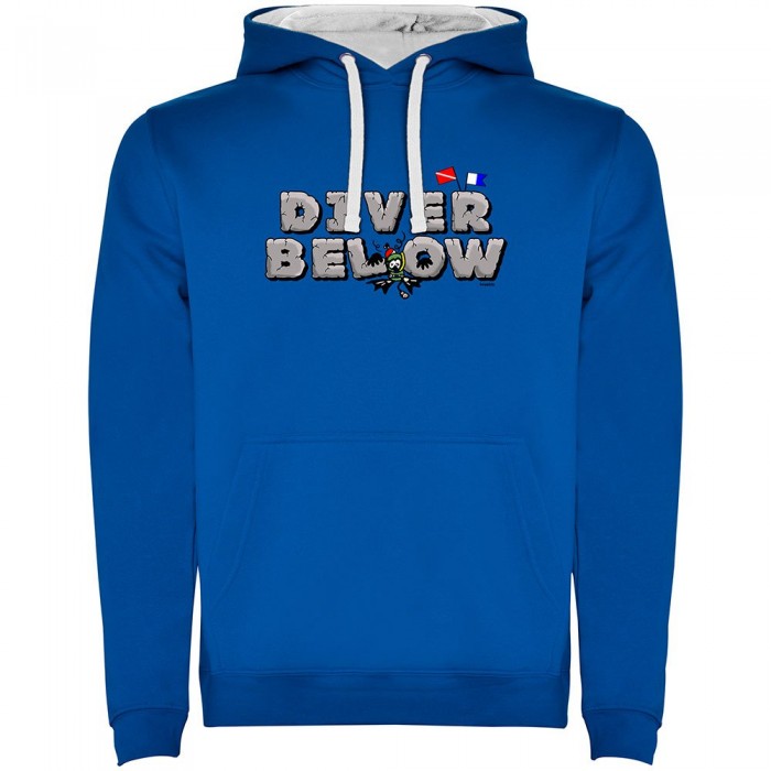 [해외]KRUSKIS Diver Below Two-Colour 후드티 10139695423 Royal Blue / White