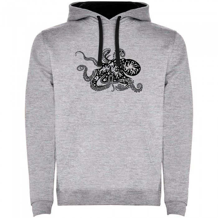 [해외]KRUSKIS 후드티 Psychedelic Octopus Two-Colour 10139695836 Heather Grey / Black