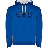 [해외]KRUSKIS Sleep Eat And Smash Two-Colour 후드티 12139695981 Royal Blue / White