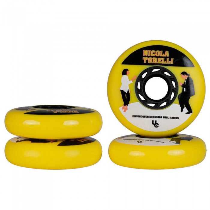 [해외]UNDERCOVER WHEELS 스케이트 바퀴 Nicola Torelli TV 86A 4 단위 14139284741 Black / Yellow