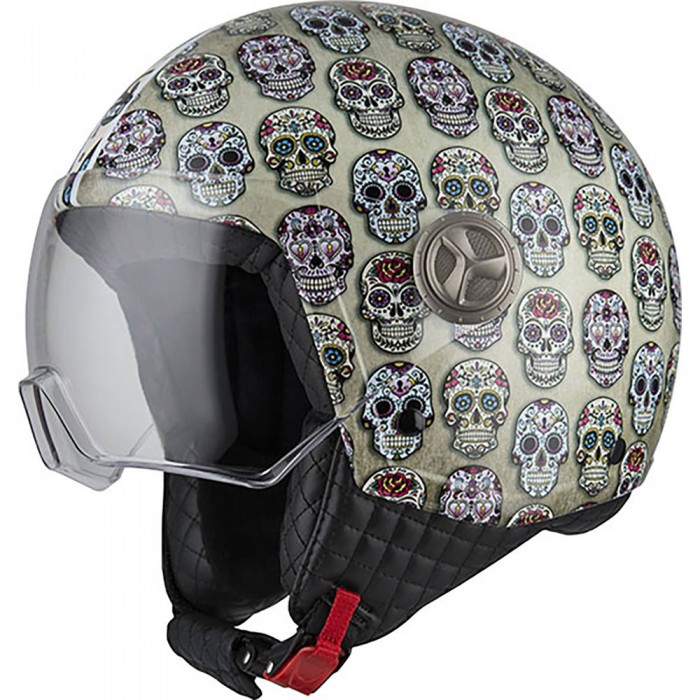 [해외]NZI Zeta 2 오픈 페이스 헬멧 9139684683 Glossy Mexican Skulls
