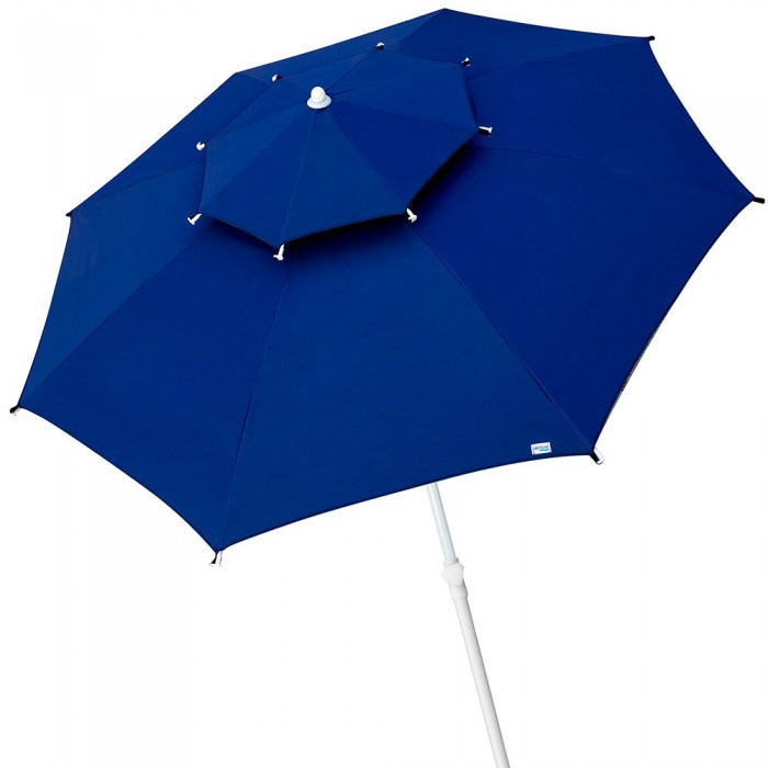 [해외]AKTIVE 팔각형 우산 280 Metal Metal 이중 지붕과 UV가 있는 장대 30 보호 6138069213 Navy