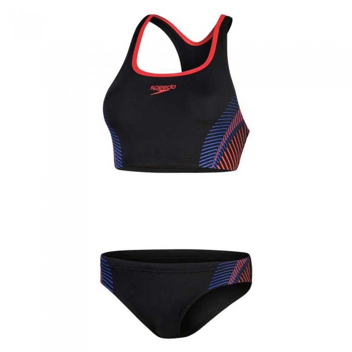 [해외]스피도 Placement Bikini 6139595500 Black / Fed Red / Chroma Blue