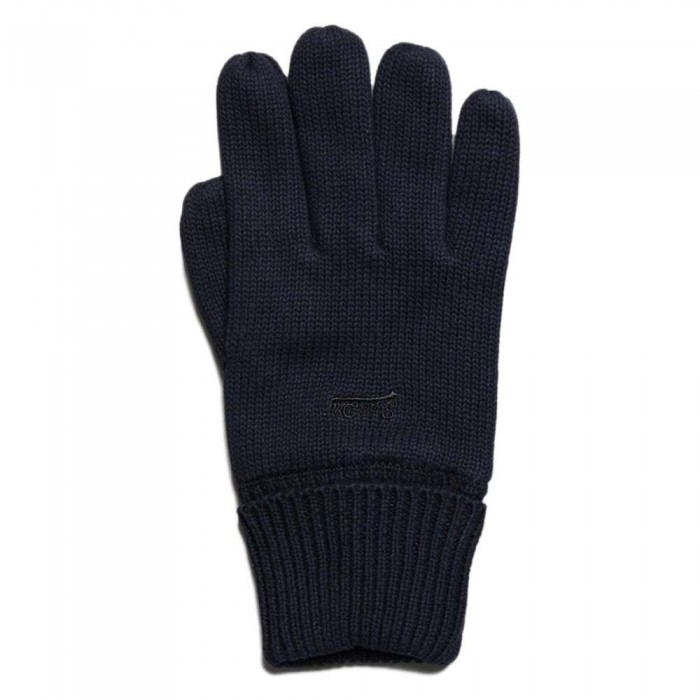 [해외]슈퍼드라이 Knitted Logo Gloves Eclipse Navy Grit