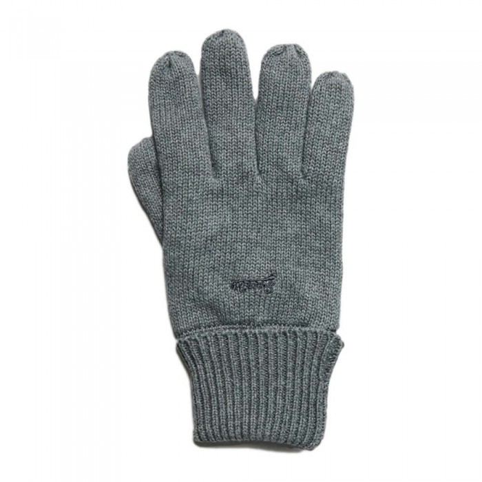 [해외]슈퍼드라이 Knitted Logo Gloves Rich Charcoal Marl
