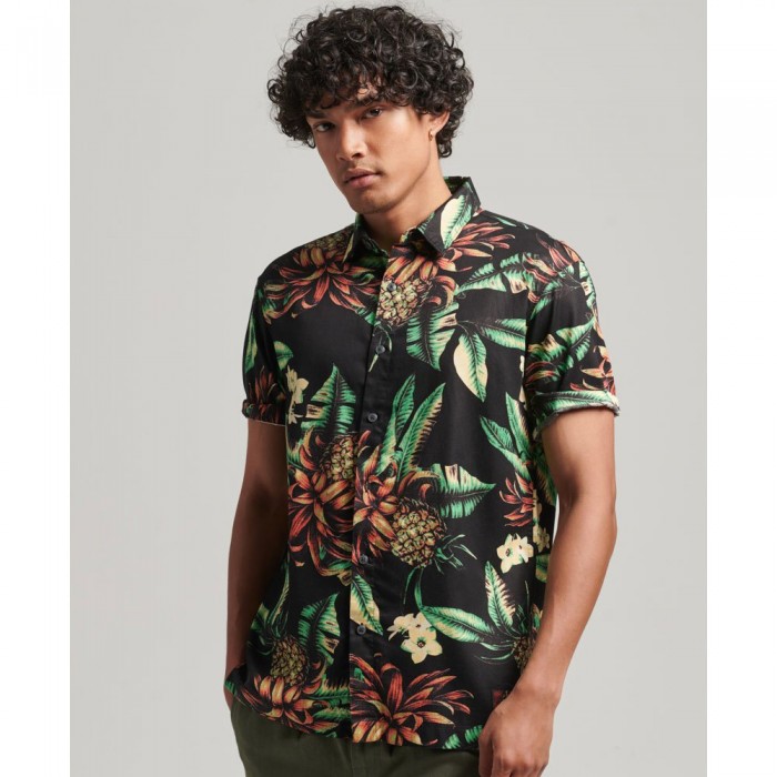 [해외]슈퍼드라이 반팔 셔츠 Vintage Hawaiian 139530990 Black Pineapples