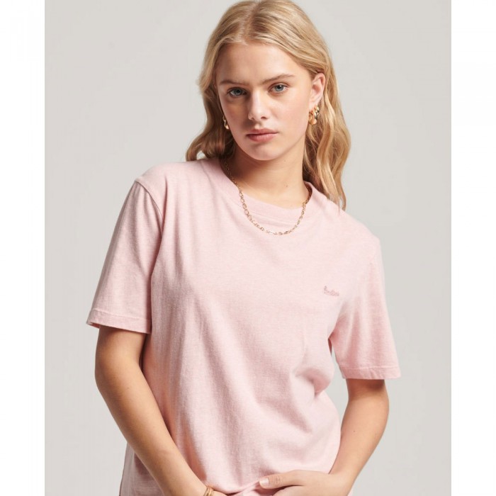 [해외]슈퍼드라이 티셔츠 Vintage 로고 Emb 139531079 Soft Pink Marl
