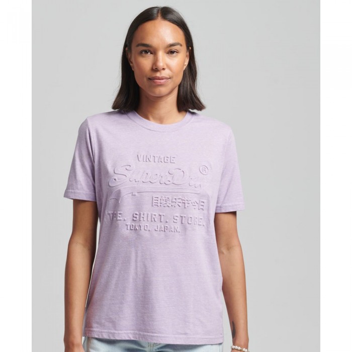 [해외]슈퍼드라이 티셔츠 Vintage 로고 Emboss 139531081 Oxford Purple Snowy