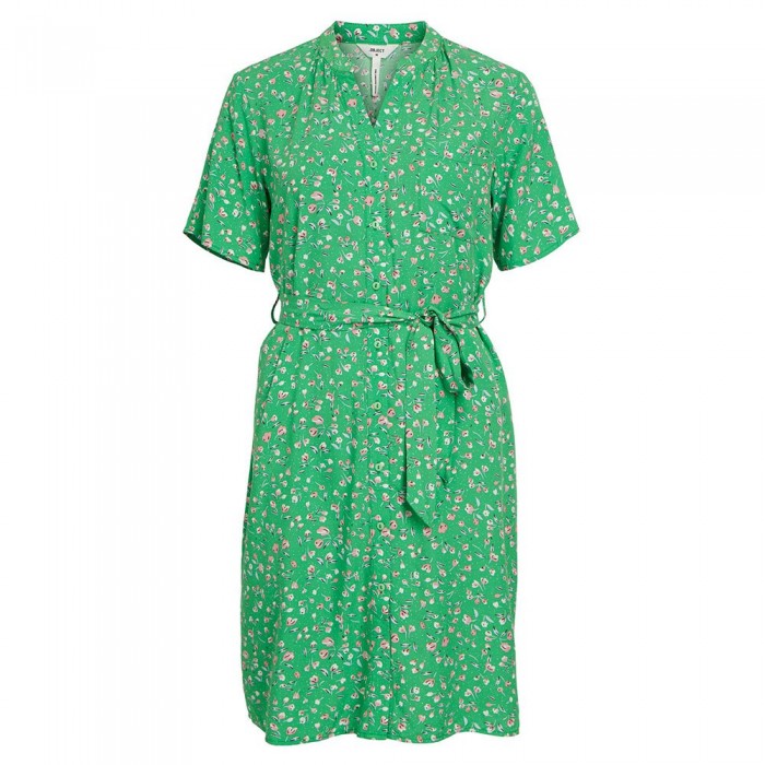 [해외]오브젝트 반팔 짧은 드레스 Ema Elise 139733093 Fern Green / Aop Flower