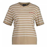 [해외]간트 로고 Striped 반팔 티셔츠 139689550 Dark Khaki