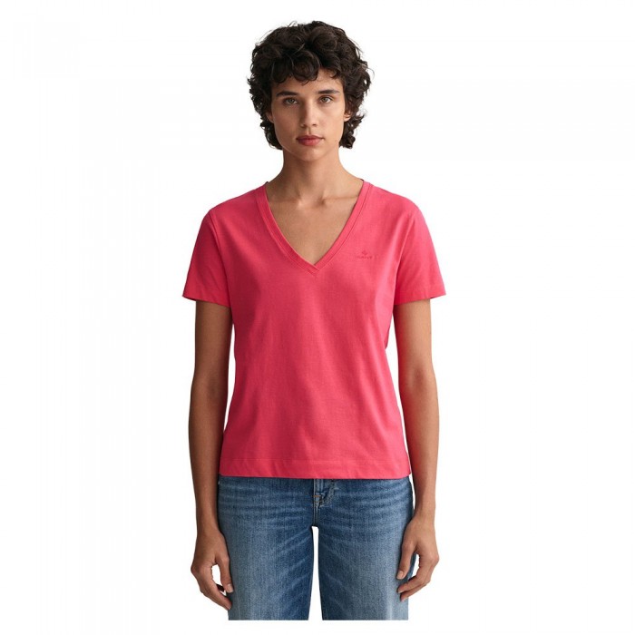[해외]간트 Original 반팔 V넥 티셔츠 139689607 Magenta Pink
