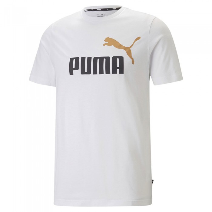 [해외]푸마 Ess+ 2 Col 로고 반팔 티셔츠 139553442 Puma White / Dark