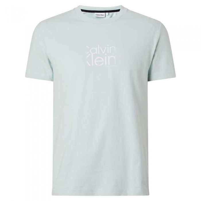 [해외]캘빈클라인 Matte Front 로고 반팔 티셔츠 139605126 Ghost Glacier