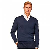 [해외]해켓 Garment Merino Silk V넥 스웨터 139610268 Navy