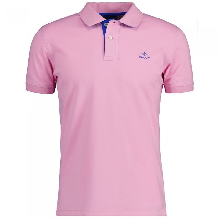 [해외]간트 Collar De Contraste Pique Rugger 반팔 폴로 셔츠 139690233 Pink