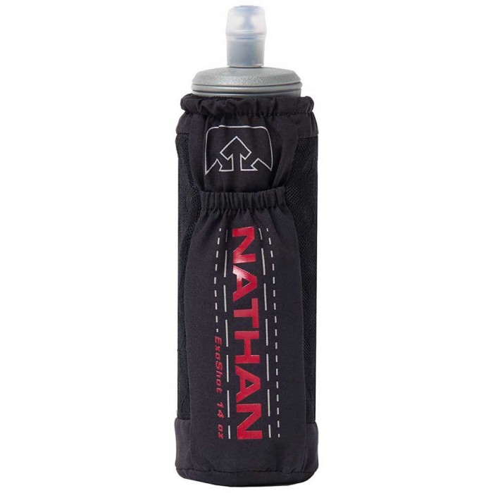 [해외]NATHAN 소프트 플라스크 ExoShot 2 420ml 4139474551 Black / Ribbon Red