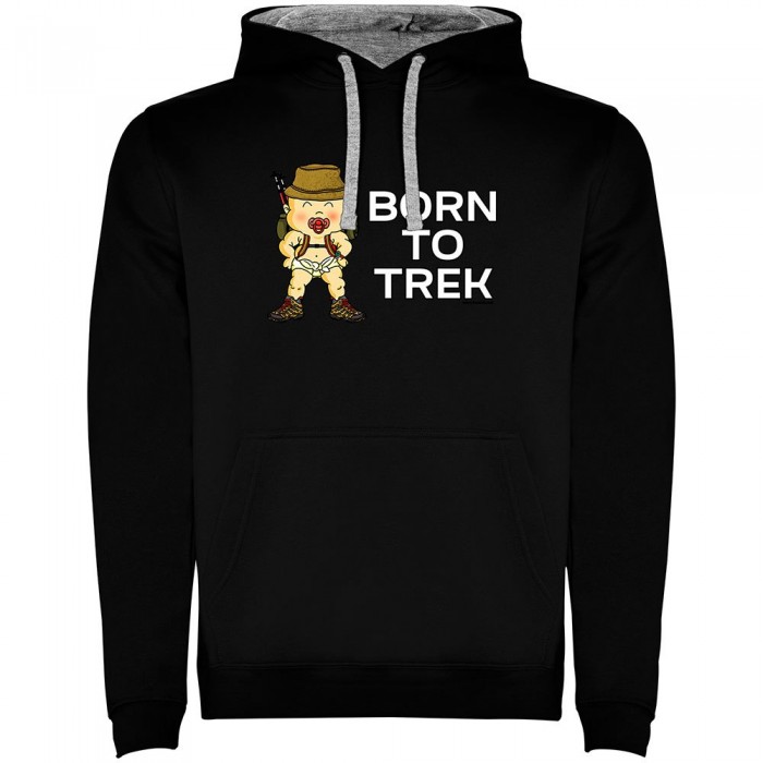 [해외]KRUSKIS Born To Trek Two-Colour 후드티 4139695370 Black / Grey