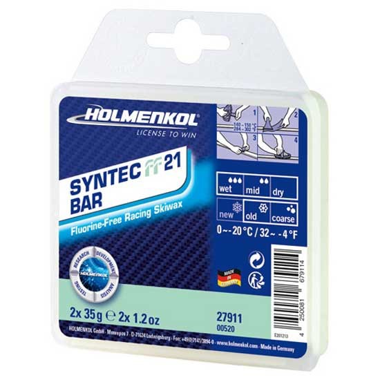 [해외]HOLMENKOL 밀랍 Syntec FF 21 Bar 0°C/-20°C 2x35 그르 5138784697 Green