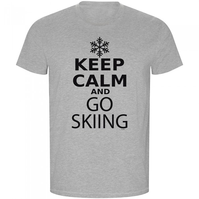 [해외]KRUSKIS ECO 반팔 티셔츠 Keep Calm And Go 스키ing 5139685071 Heather Grey