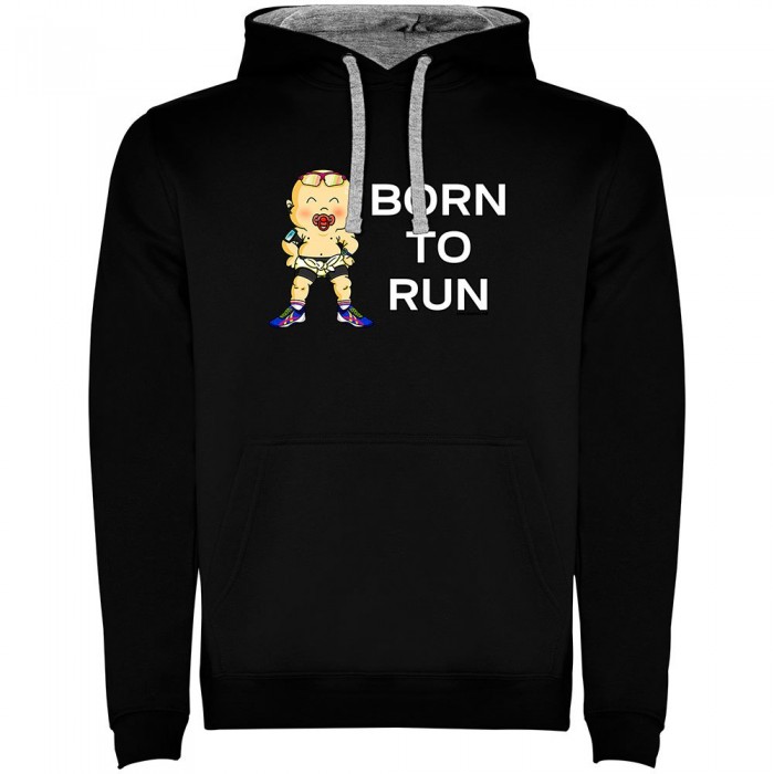 [해외]KRUSKIS 후드티 Born To Run Two-Colour 6139695343 Black / Grey