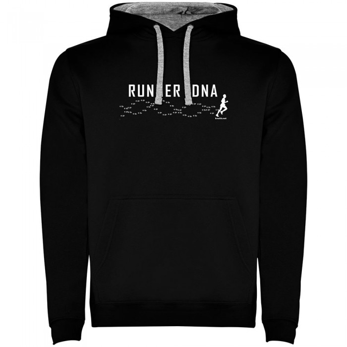 [해외]KRUSKIS 후드티 Runner DNA Two-Colour 6139695844 Black / Grey