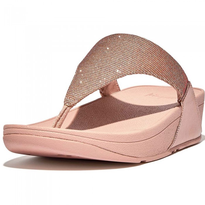 [해외]핏플랍 Lulu Shimmerlux Toe-Post Sandals Rose Gold