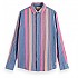 [해외]SCOTCH & SODA Regular Fit Crinkled Voile 긴팔 셔츠 139611208 Blue / Pink Stripe