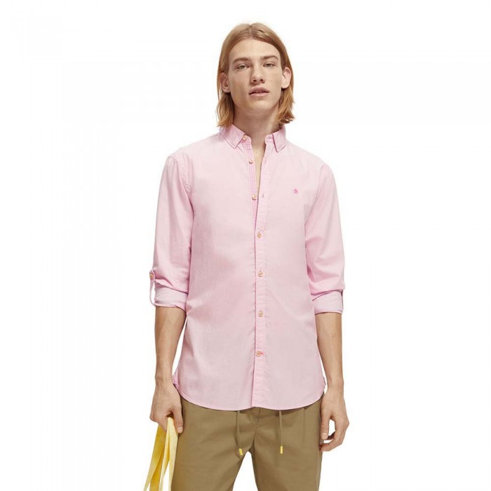[해외]SCOTCH & SODA 긴 소매 셔츠 Worked Out Poplsolids Stripes 139611243 Stone Pink