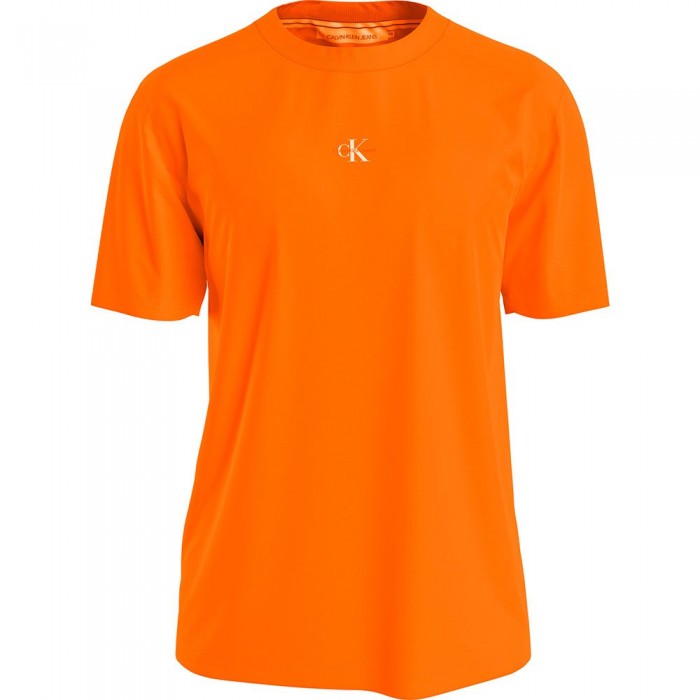 [해외]캘빈클라인 JEANS 반팔 티셔츠 Micro Monologo 139612113 Vibrant Orange