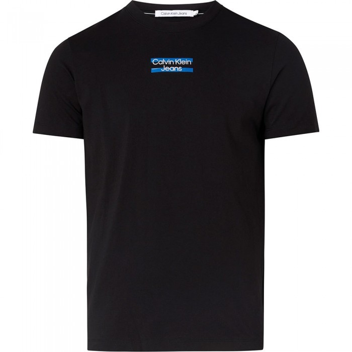 [해외]캘빈클라인 JEANS Transparent Stripe 로고 반팔 티셔츠 139612169 Ck Black