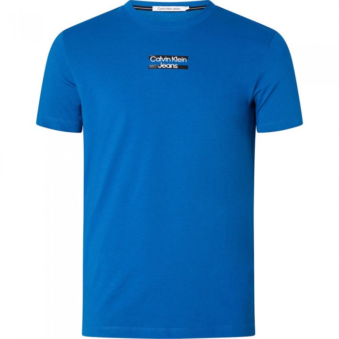 [해외]캘빈클라인 JEANS 반팔 티셔츠 Transparent Stripe 로고 139612170 Tarps Blue