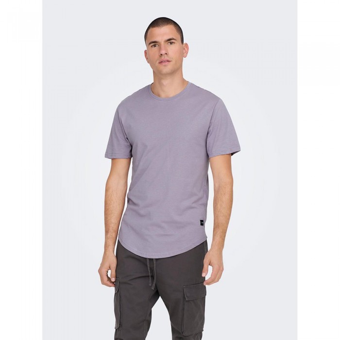 [해외]ONLY & SONS Matt Life 롱y 반팔 티셔츠 139782663 Purple Ash