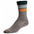 [해외]펄이즈미 Merino 트레일 7´´ 양말 1139741901 Gravel / Camp Green Stripe