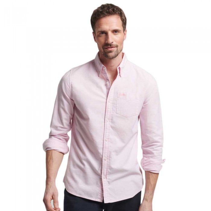 [해외]슈퍼드라이 긴 소매 셔츠 Cotton Oxford 139780616 City Pink