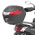 [해외]기비 Monolock Yamaha N-Max 125/155 탑 케이스 후면 피팅 9138106707 Black