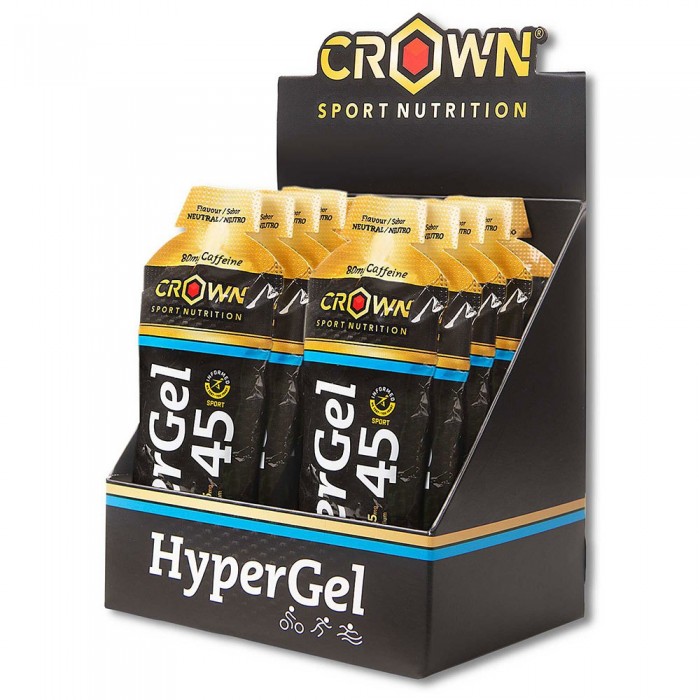 [해외]CROWN SPORT NUTRITION 뉴트럴 에너지 젤 박스 Hyper 45 75g 10 단위 12139775842 Black / Gold