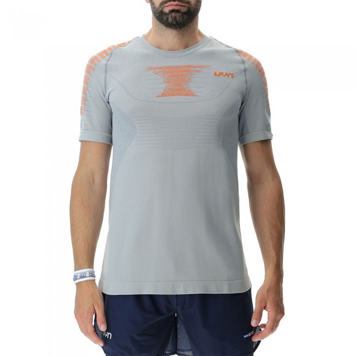[해외]UYN 반팔 티셔츠 Padel Series Smash 12139715487 Nautical Grey / Orange