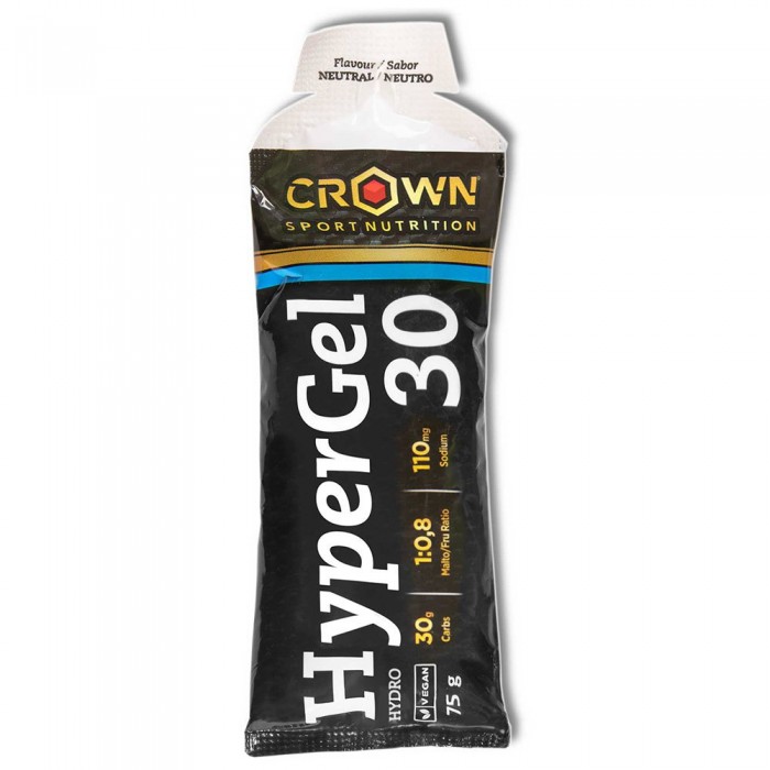 [해외]CROWN SPORT NUTRITION 뉴트럴 에너지 젤 Hyper 30 Hydro 75g 6139775833 Black / White