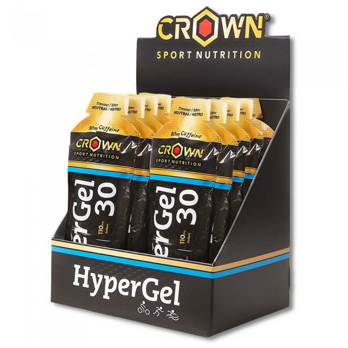 [해외]CROWN SPORT NUTRITION 뉴트럴 에너지 젤 박스 Hyper 30 Hydro 75g 10 단위 6139775834 Black / Gold