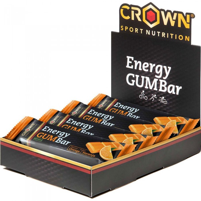 [해외]CROWN SPORT NUTRITION Orange Energy Bars Box 30g 12 Units 6139775852 Black / Orange