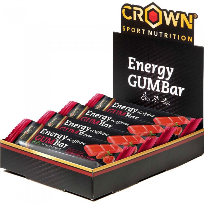 [해외]CROWN SPORT NUTRITION Strawberry Energy Bars Box 30g 12 Units 6139775875 Black / Red