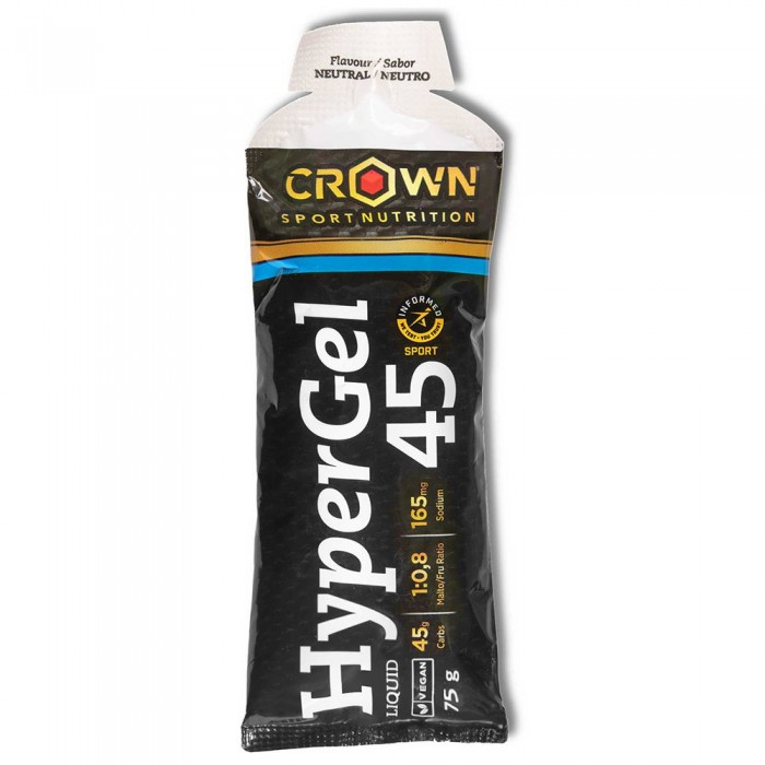 [해외]CROWN SPORT NUTRITION 뉴트럴 에너지 젤 Hyper 45 75g 3139775841 Black / White