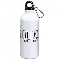 [해외]KRUSKIS 알루미늄 병 Sleep Eat And Fish 800ml 3139810521 White