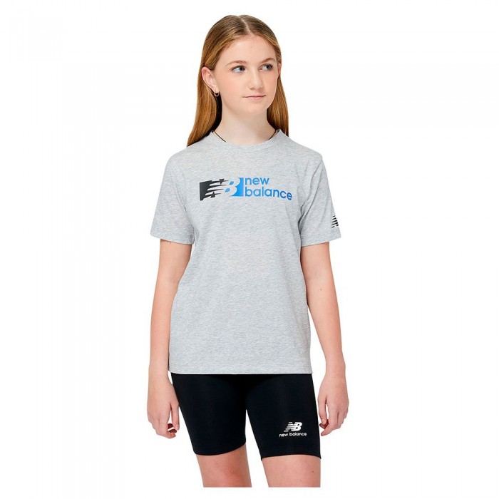 [해외]뉴발란스 반팔 티셔츠 Graphic Heathertech 15139471765 Athletic Grey/Multi