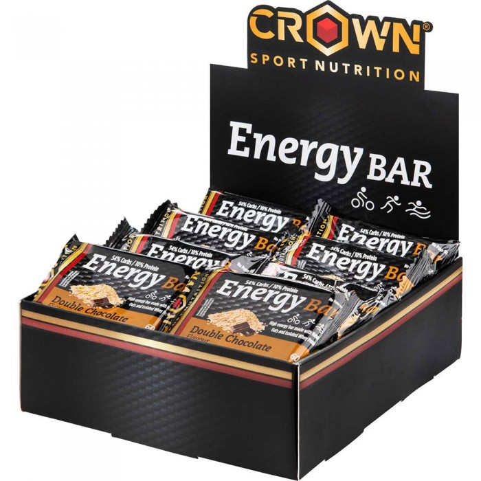 [해외]CROWN SPORT NUTRITION 더블 에너지 바 상자 Chocolate 60g 12 단위 14139775820 Black / Brown
