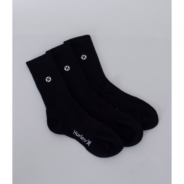 [해외]헐리 H2O Dri Crew Socks 3 Pairs 14139596167 Black